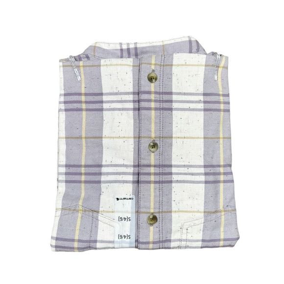 Carhartt Women's Relaxed Fit 3/4 Sleeve Plaid Shirt - Size Small - Picture 3 of 4